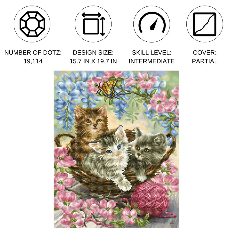 DIAMOND DOTZ - Kitty Knits 58x48 Toys & Games
