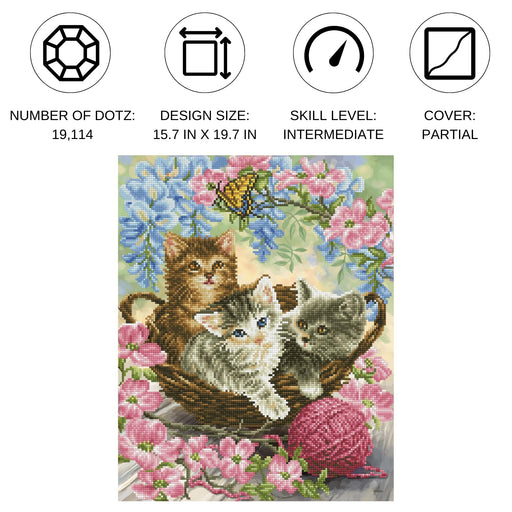 DIAMOND DOTZ - Kitty Knits 58x48 Toys & Games