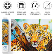 DIAMOND DOTZ - LEOPARD LOOK (14" x 18") Arts & Crafts