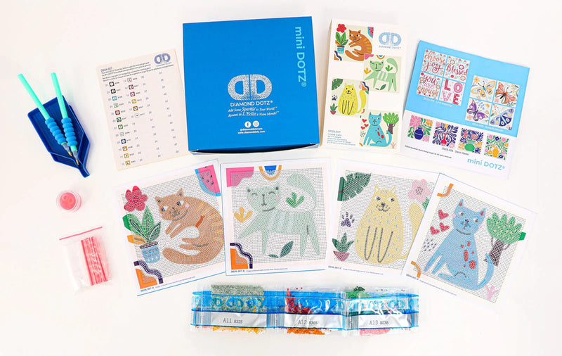 DIAMOND DOTZ - MINI DOTZ - I LOVE CATS Arts & Crafts