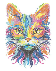 DIAMOND DOTZ - NEON CAT (17.1" x 21.1") Arts & Crafts