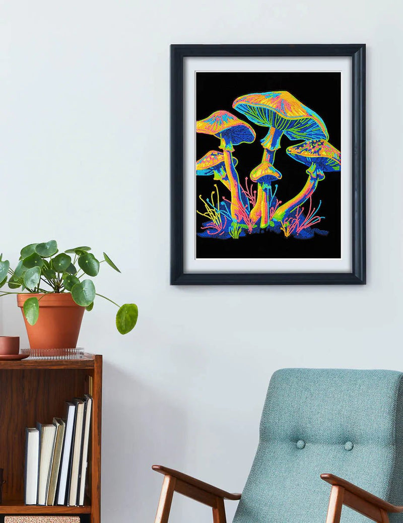 DIAMOND DOTZ - NEON MUSHROOMS (17.1" x 21.1") Arts & Crafts