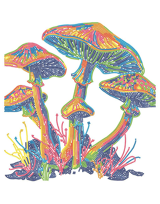 DIAMOND DOTZ - NEON MUSHROOMS (17.1" x 21.1") Arts & Crafts