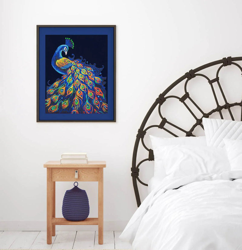 DIAMOND DOTZ - NEON PEACOCK (17.1" x 21.1") Arts & Crafts