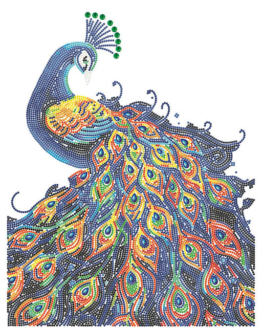 DIAMOND DOTZ - NEON PEACOCK (17.1" x 21.1") Arts & Crafts
