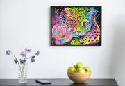 DIAMOND DOTZ - NEON RAINBOW LEOPARD (13.7" x 17.6" - 35cm x 45cm) Arts & Crafts
