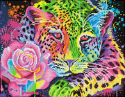 DIAMOND DOTZ - NEON RAINBOW LEOPARD (13.7" x 17.6" - 35cm x 45cm) Arts & Crafts