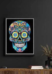 DIAMOND DOTZ - NEON SUGAR SKULL (17.1" x 21.1") Arts & Crafts