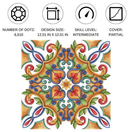 DIAMOND DOTZ - Portugese Tile 38.5x38.5 Toys & Games