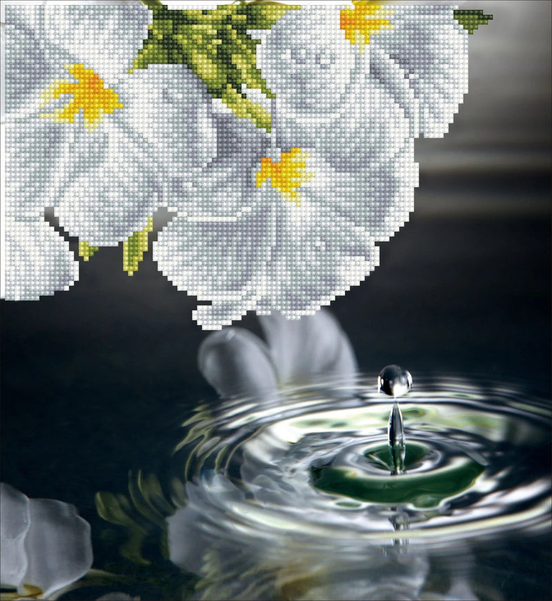 DIAMOND DOTZ - WATER DROPLET (13.8" x 12.6" - 35cm x 32cm) Arts & Crafts