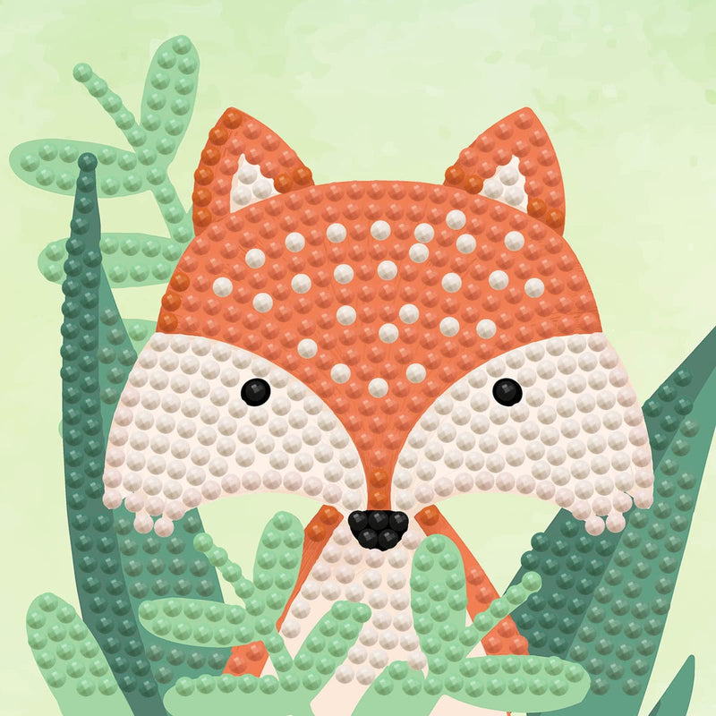 DIAMOND DOTZ - Woodland Fox - Frame Included (3.7" x 3.7" - 9.5cm x 9.5cm) Toys & Games