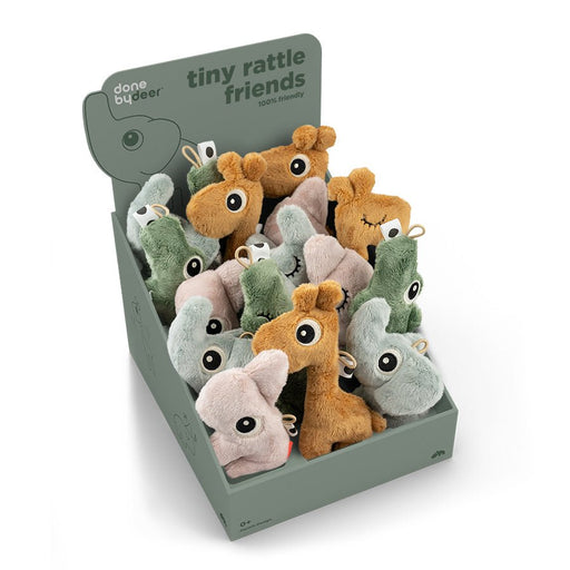 Done by Deer - Display with 16 Tiny Rattles Deer Friends Colour Mix Mother & Baby