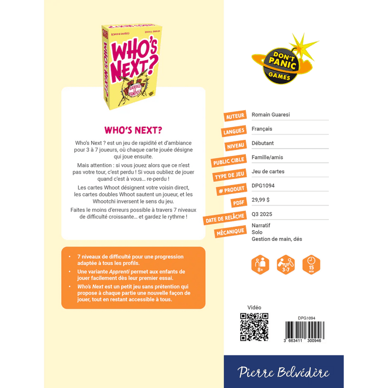 Don't Panic Games - Who's Next? (FR) Toys & Games
