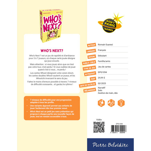Don't Panic Games - Who's Next? (FR) Toys & Games