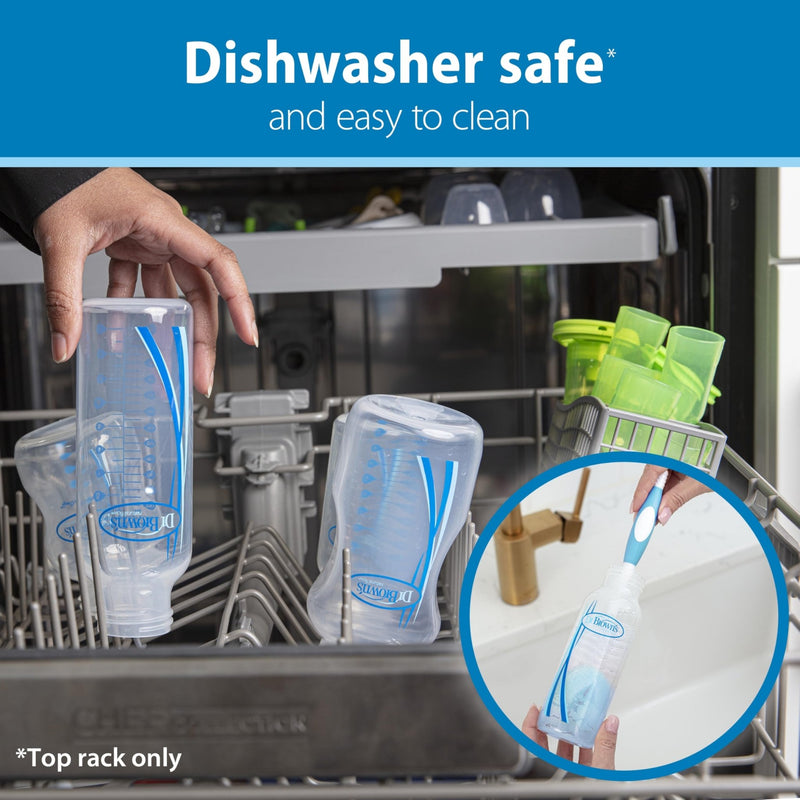 Dr Brown's - 4 oz/120 mL Options+ Narrow Breast to Bottle Slow Flow Set, Blue Mother & Baby