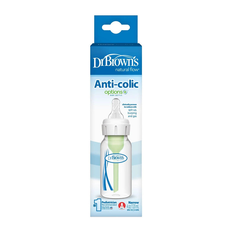 Dr Brown's - 4oz/120mL Narrow Anti - colic Options+ Baby Bottle, 1 - Pack Mother & Baby