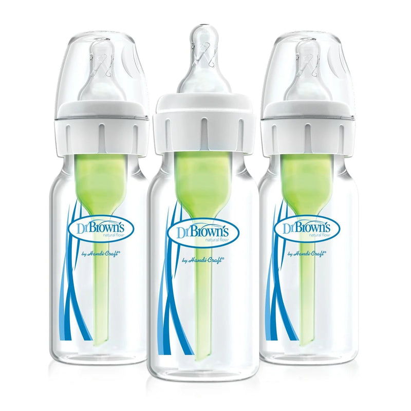 Dr Brown's - 4oz/120mL Narrow Anti - colic Options+ Baby Bottle, 3 - Pack Mother & Baby