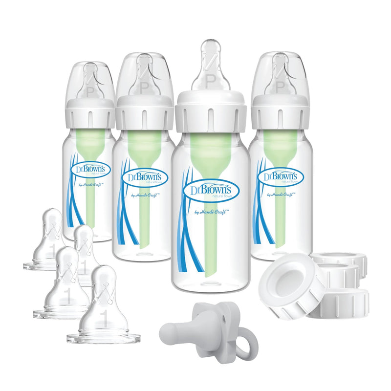 Dr Brown's - 4oz/120mL Narrow Anti - colic Options+ Breast to Bottle Feeding Set Mother & Baby