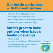 Dr Brown's - 5oz/150mL Glass Wide - Neck Anti - colic Options+ Baby Bottle, 2 - Pack Mother & Baby
