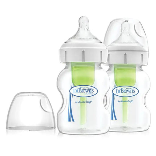 Dr Brown's - 5oz/150mL Wide - Neck Anti - colic Options+ Baby Bottle, 2 - Pack Mother & Baby