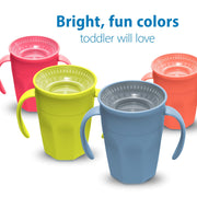 Dr Brown's - 7oz/200mL,Cheers360 Spoutless Transition Cup, w/ Handles, Blue Mother & Baby