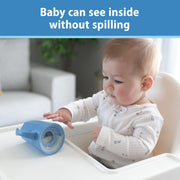 Dr Brown's - 7oz/200mL,Cheers360 Spoutless Transition Cup, w/ Handles, Blue Mother & Baby