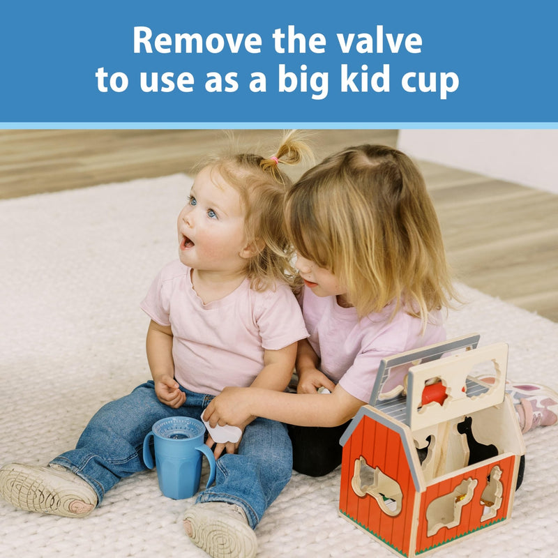 Dr Brown's - 7oz/200mL,Cheers360 Spoutless Transition Cup, w/ Handles, Blue Mother & Baby