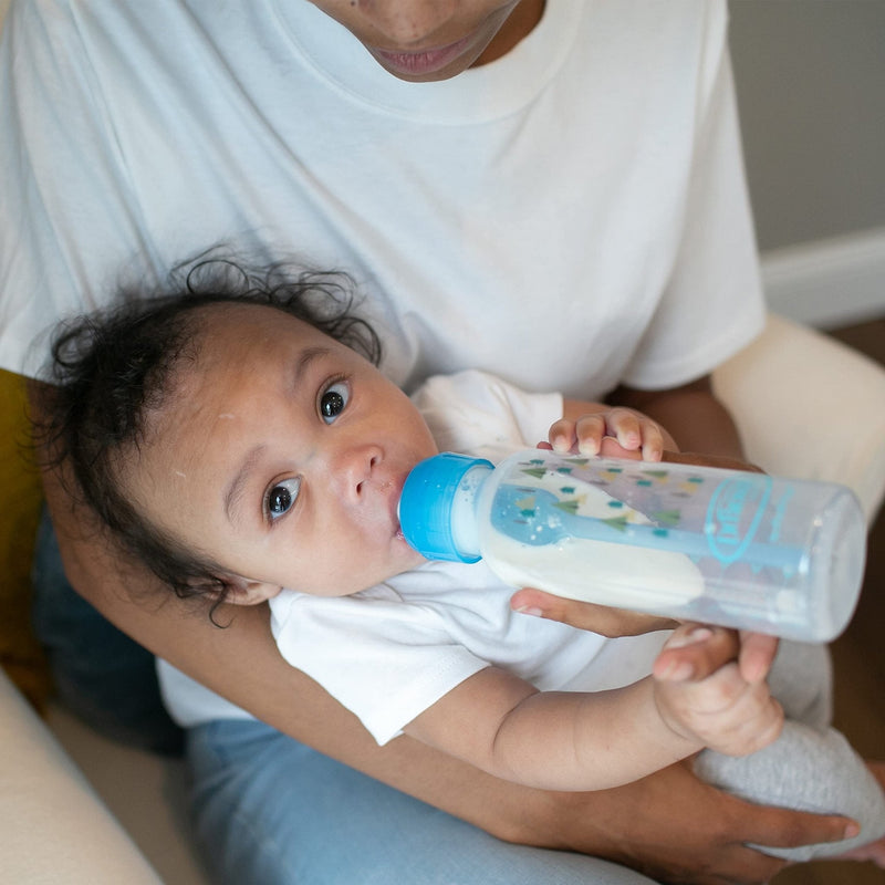 Dr Brown's - Narrow Anti-Colic Options Plus Baby Bottle (4-Pack) | 8 oz / 250 mL - Blue Nature