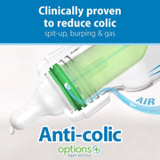 Dr Brown's - 8oz/250mL Narrow Anti - colic Options+ Baby Bottle,Bear/Owl, 2 - Pack Mother & Baby