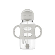 Dr Brown's - 9 oz/270 mL Wide - Neck Sippy Straw Bottle w/ Silicone Handles, Gray, 1 - Pack Mother & Baby