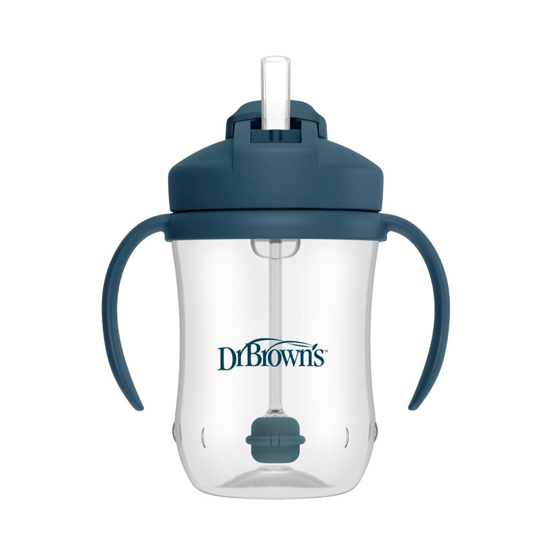 Dr Brown's - 9oz/270mL Baby's 1st Straw Cup, Dark Blue Mother & Baby