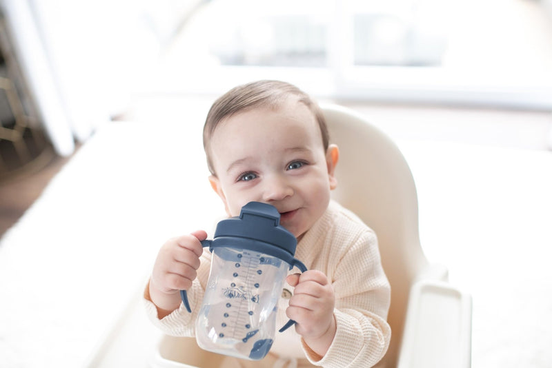Dr Brown's - 9oz/270mL Baby's 1st Straw Cup, Dark Blue Mother & Baby