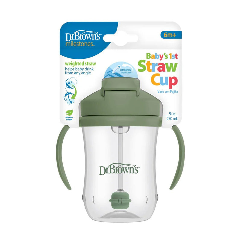 Dr Brown's - 9oz/270mL Baby's 1st Straw Cup Mother & Baby Dark Blue