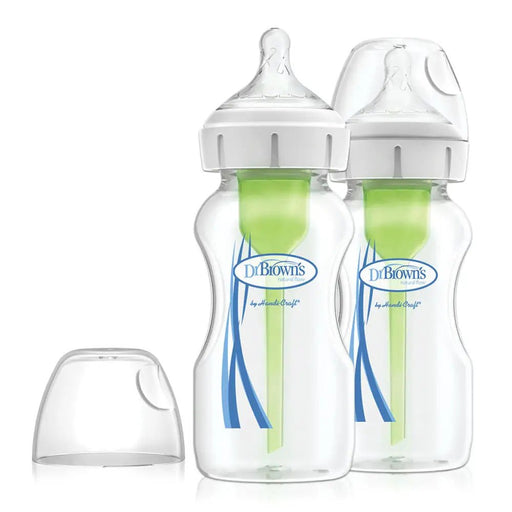 Dr Brown's - 9oz/270mL Wide - Neck Anti - colic Options+ Baby Bottle, 2 - Pack Mother & Baby
