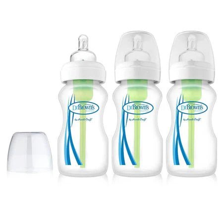 Dr Brown's - 9oz/270mL Wide - Neck Anti - colic Options+ Baby Bottle, 3 - Pack Mother & Baby