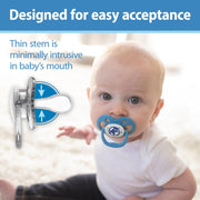 Dr Brown's - Advantage Pacifier, Stage 2, Skateboard Snail and Glow in the Dark Blue Nature, 4 - Pack Mother & Baby