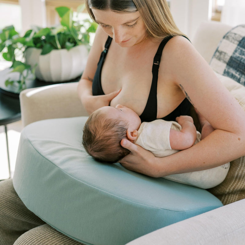 Dr Brown's - Feeding & Nursing Lap Support Pillow with Cover Mother & Baby Storm Green