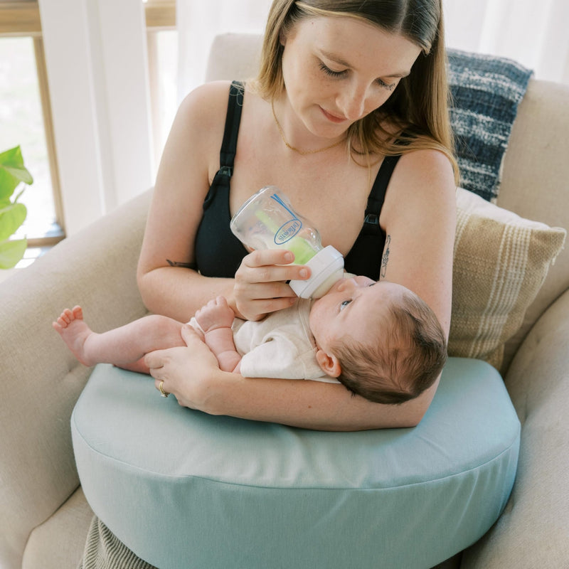 Dr Brown's - Feeding & Nursing Lap Support Pillow with Cover Mother & Baby Storm Green
