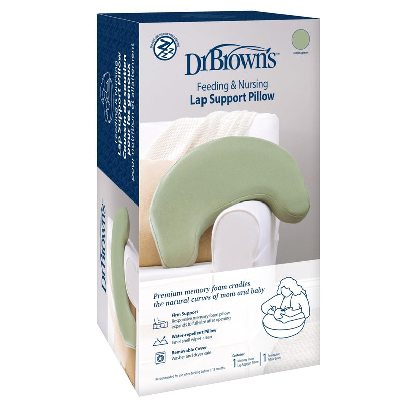 Dr Brown's - Feeding & Nursing Lap Support Pillow with Cover Mother & Baby Storm Green