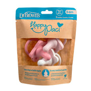 Dr Brown's - HappyPaci One - Piece Silicone Pacifier, 0 - 6m, Light Pink, Pink, White, 3 - Pack Mother & Baby