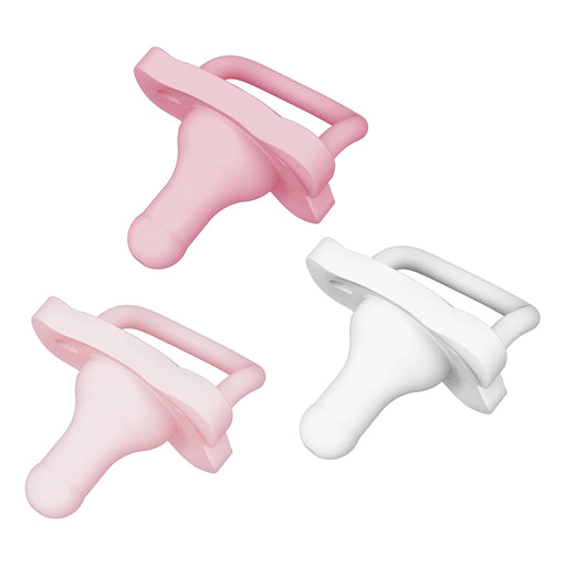Dr Brown's - HappyPaci One - Piece Silicone Pacifier, 0 - 6m, Light Pink, Pink, White, 3 - Pack Mother & Baby