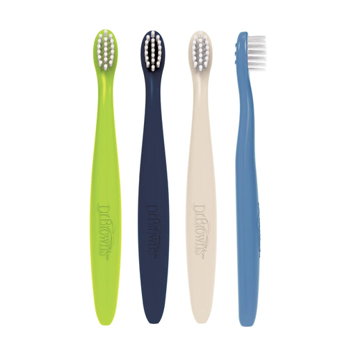 Dr Brown's - Infant - to - Toddler Toothbrush, Blue, 4 - pack Mother & Baby