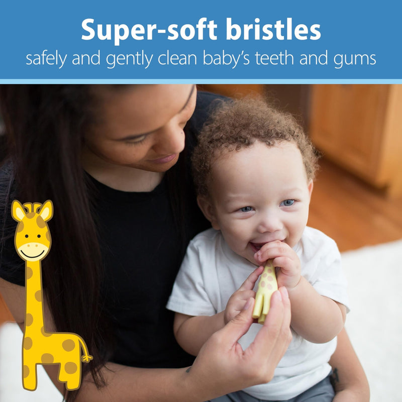 Dr Brown's - Infant - to - Toddler Toothbrush, Giraffe, with Strawberry Toothpaste, 1.4 oz/40 g Mother & Baby