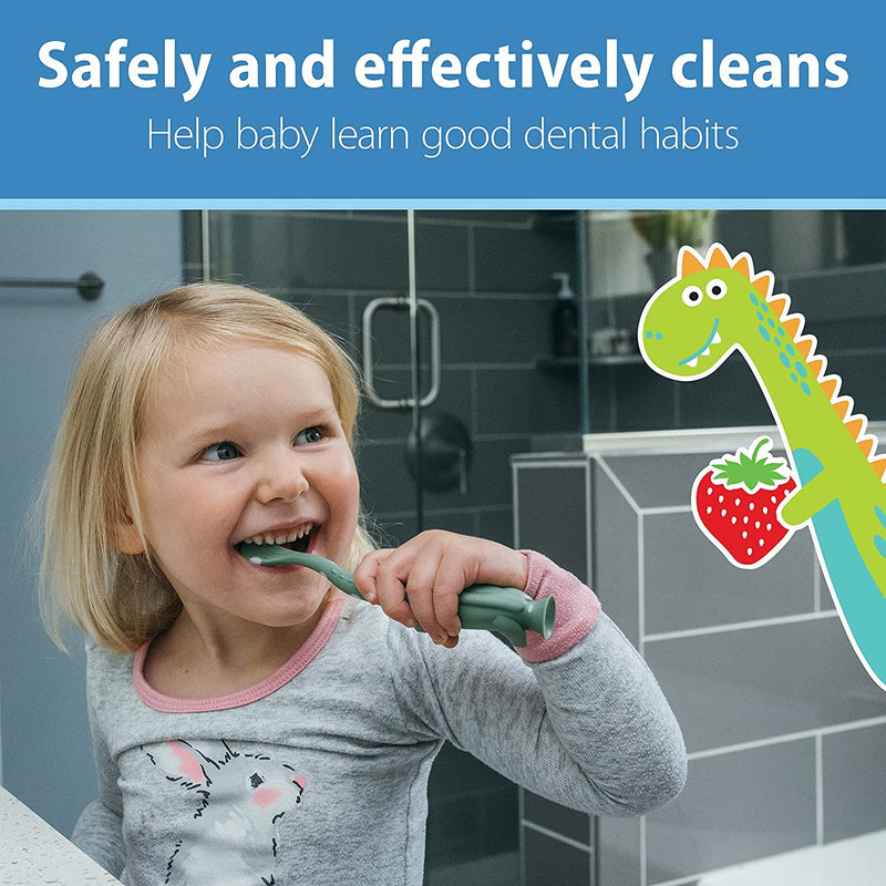 Dr Brown's - Infant - to - Toddler Toothbrush, Giraffe, with Strawberry Toothpaste, 1.4 oz/40 g Mother & Baby