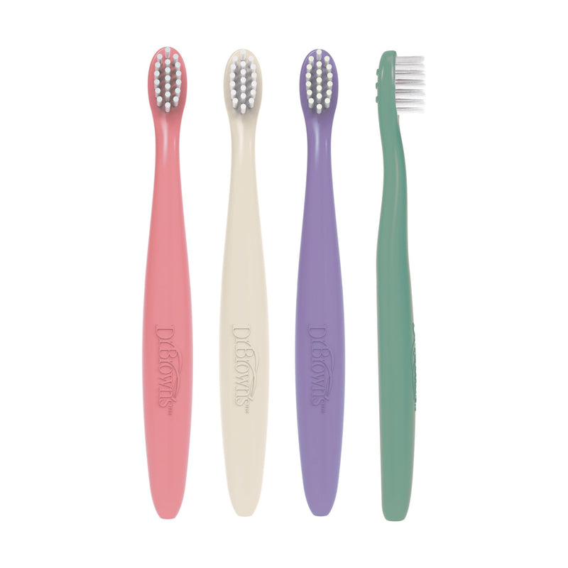 Dr Brown's - Infant - to - Toddler Toothbrush, Pink, 4 - pack Mother & Baby