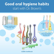 Dr Brown's - Infant - to - Toddler Toothbrush, Pink Elephant, with Apple Pear Toothpaste, 1.4oz/40 g Mother & Baby