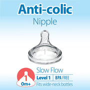 Dr Brown's - Level 1 Silicone Wide - Neck Nipple, 2 - Pack Mother & Baby
