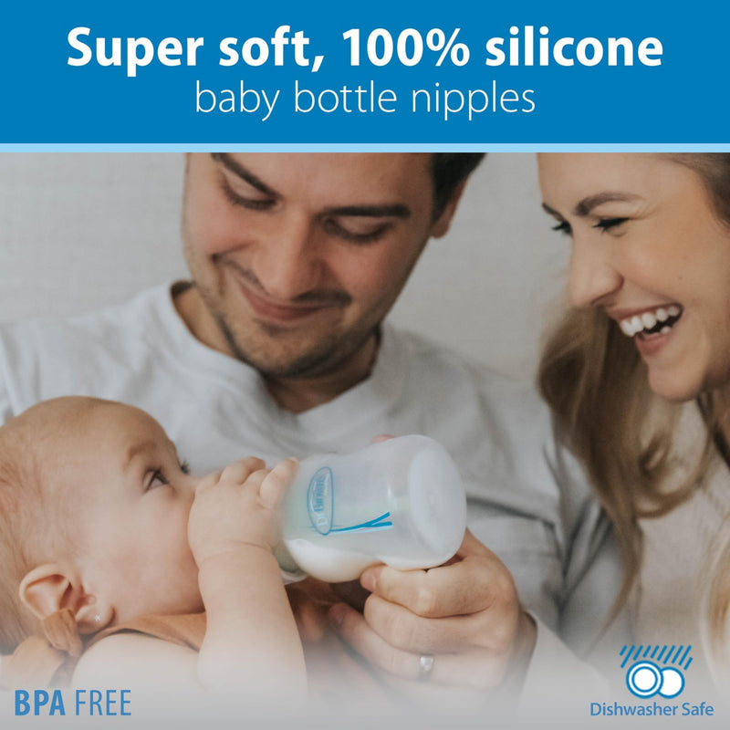 Dr Brown's - Level 1 Silicone Wide - Neck Nipple, 6 - Pack WEB Mother & Baby