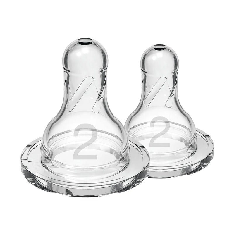 Dr Brown's - Level 2 Silicone Narrow Nipple, 2 - Pack Mother & Baby