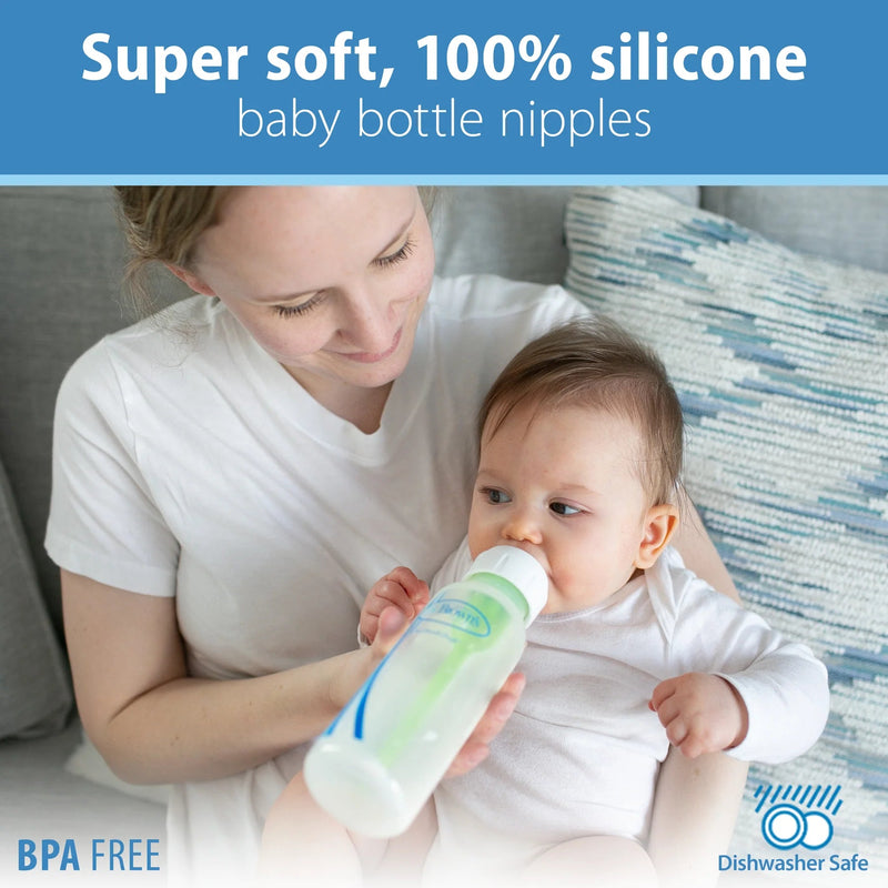Dr Brown's - Level 2 Silicone Narrow Nipple, 2 - Pack Mother & Baby